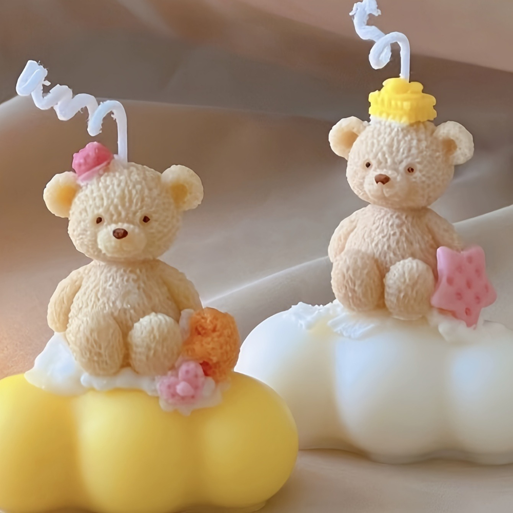 Soap Making Gifts - Easy Demold Teddy Bear Silicone Candle