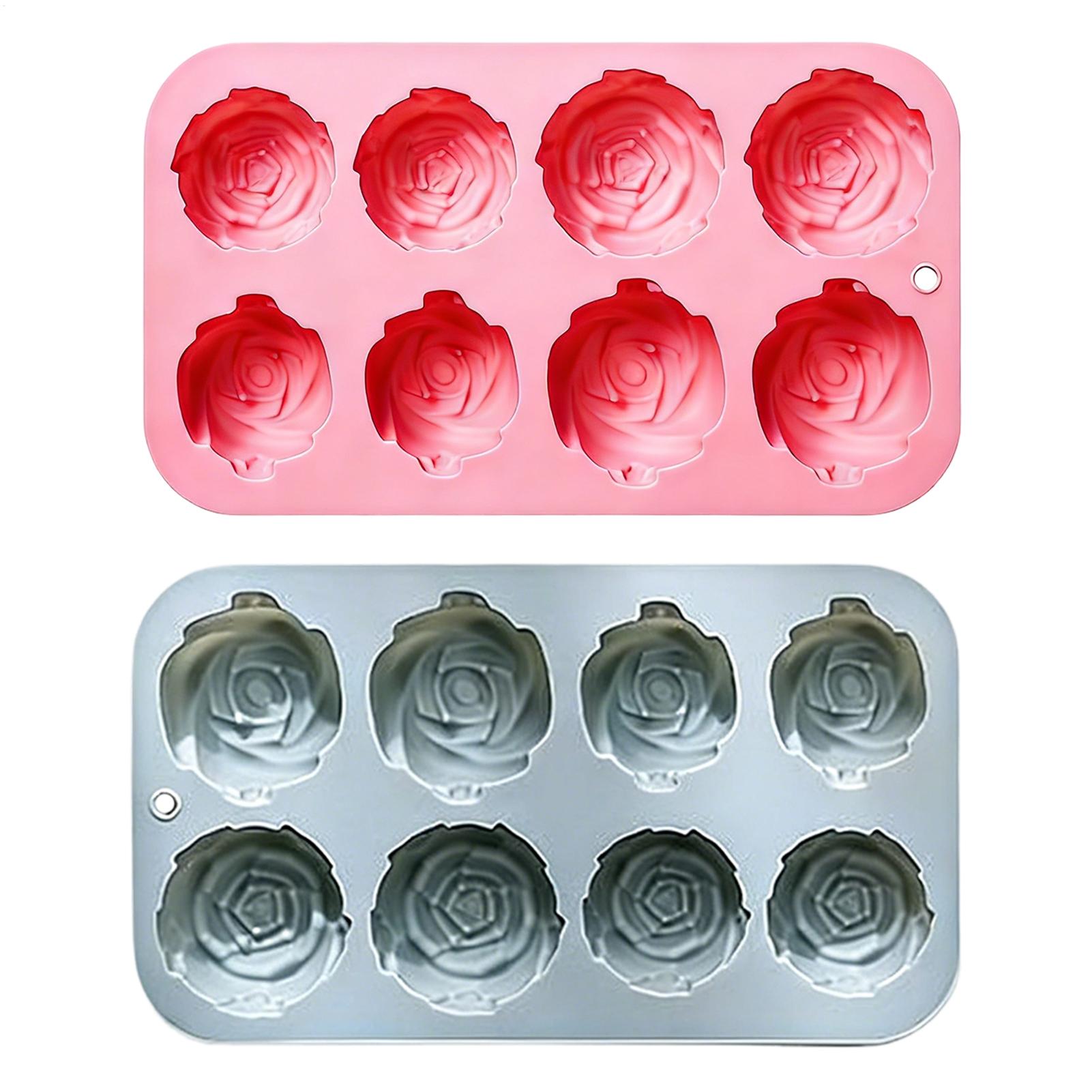 Soap Making Designs - 8 Holes Rose Flower Silicone Molds