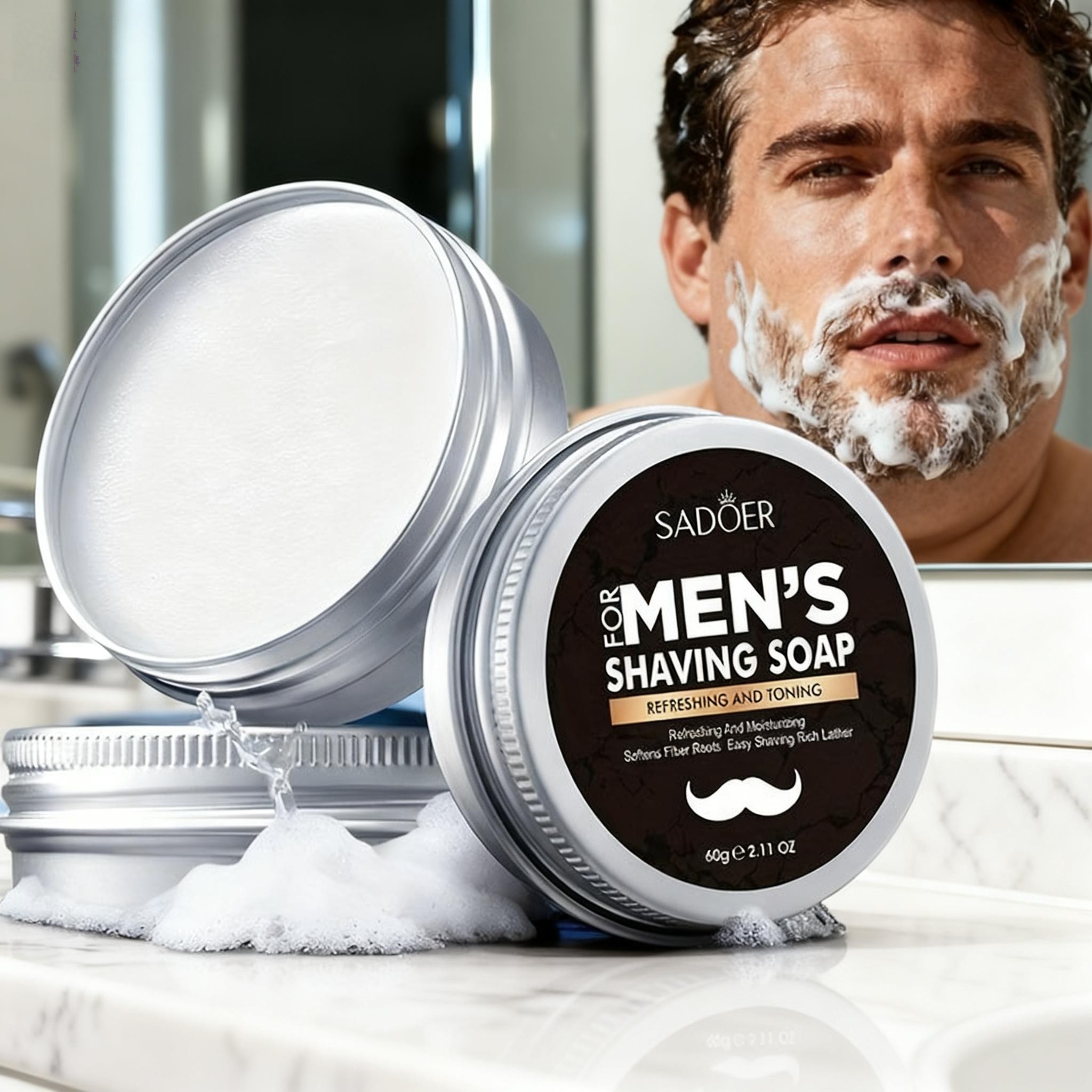 Soap Making Olive Oil - Men's Shaving Soap, Containing Mint Extract