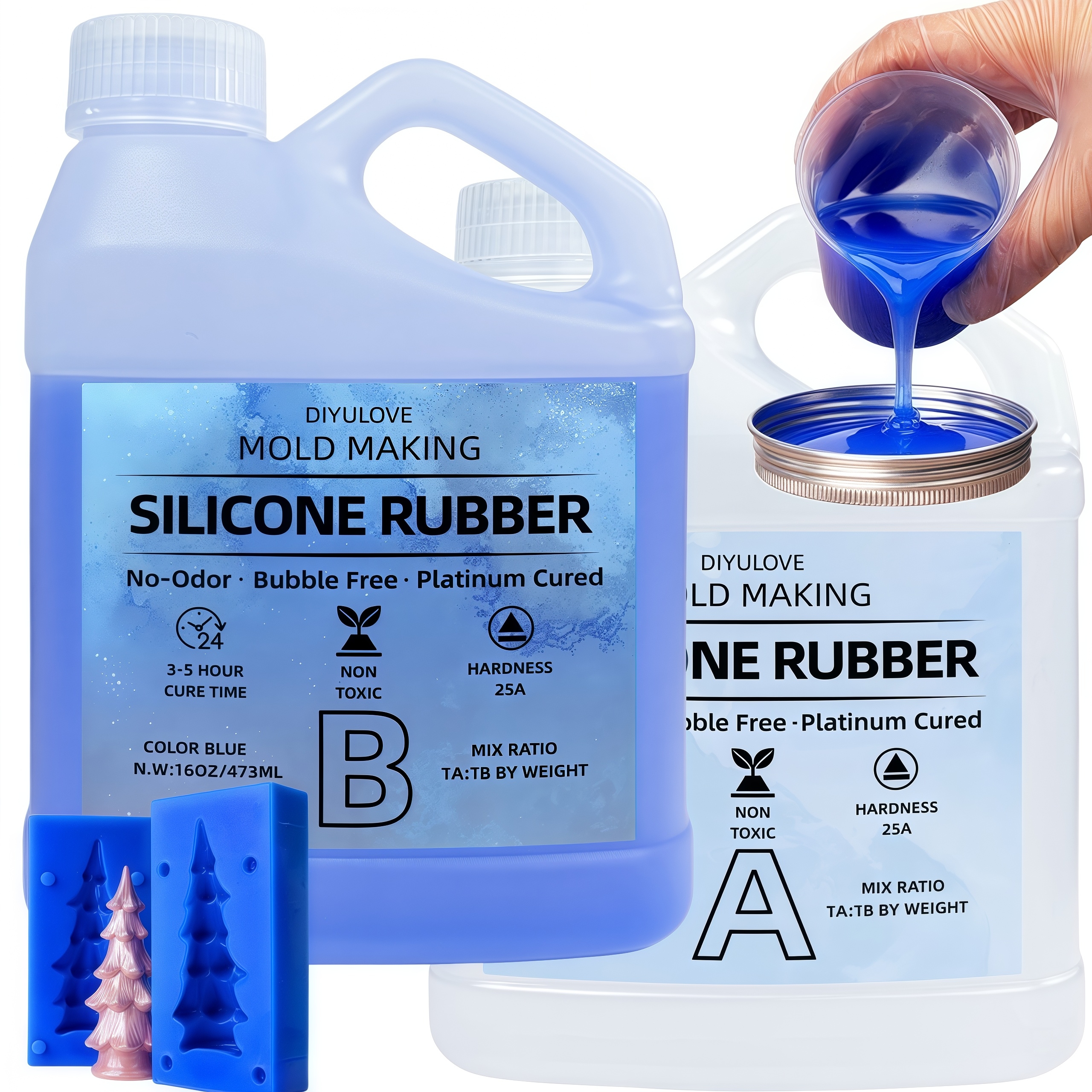 Soap Making Designs - 32oz High-Performance Silicone Rubber Non-Toxic for