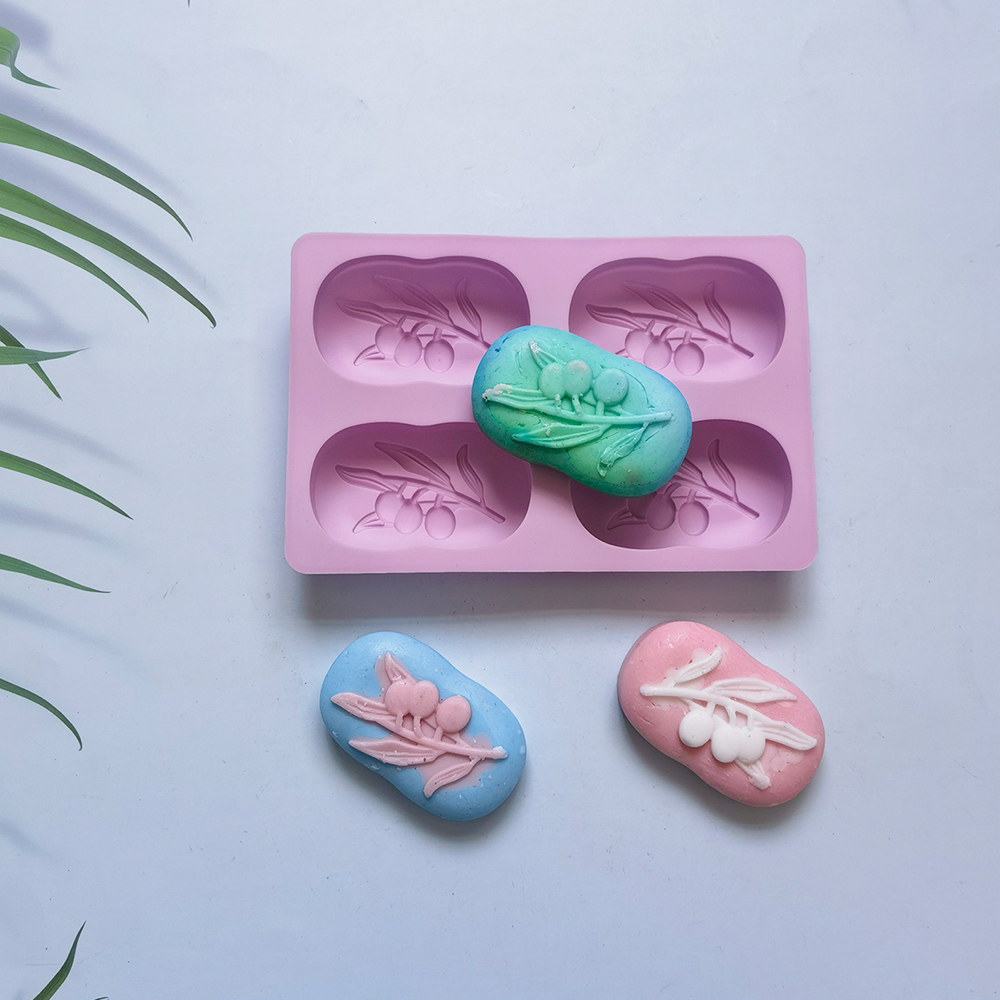 4 Cavities Oval Olive Tree Sil - Soap Making Unit のレビューと価格
