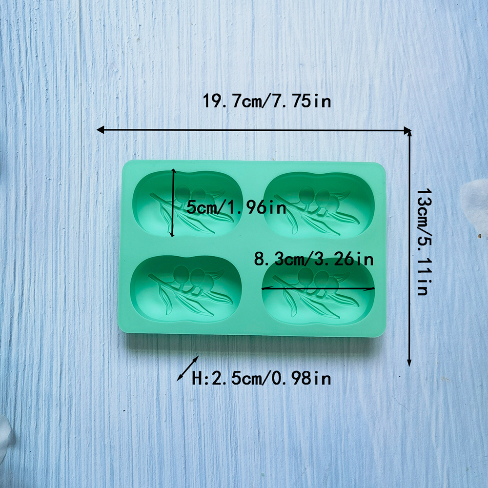4 Cavities Oval Olive Tree Sil - Soap Making Unit のレビューと価格
