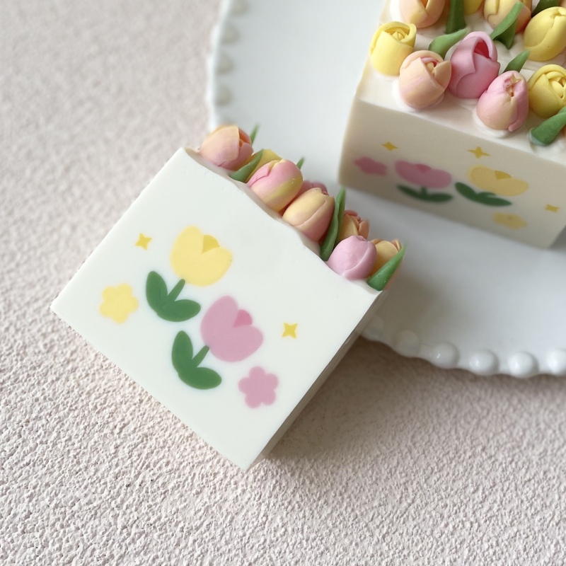 Flower Tulip Pattern Clay Extr - Soap Making Hobby のレビューと価格