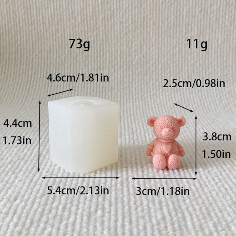 Mini Love Bear Candle Silicone - Soap Making Business のレビューと価格
