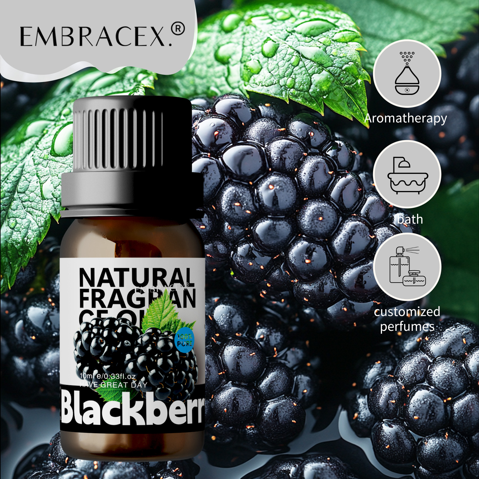 10ml Blackberry Essential Oils - Soap Making Gifts のレビューと価格