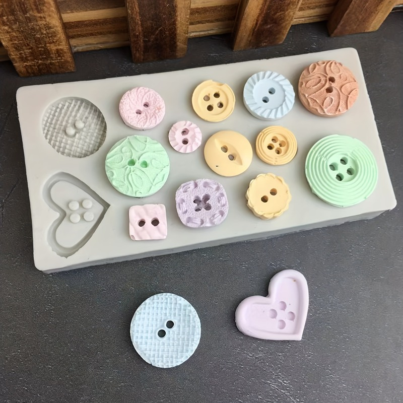 Buttons Shape Silicone Mold Si - Soap Making Designs のレビューと価格