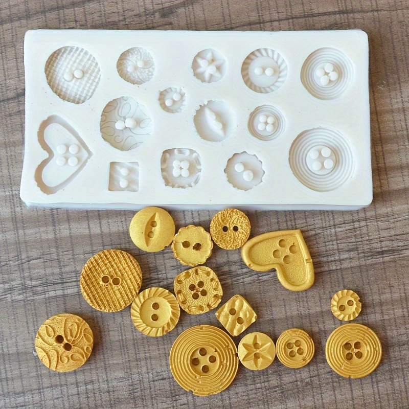 Buttons Shape Silicone Mold Si - Soap Making Designs のレビューと価格