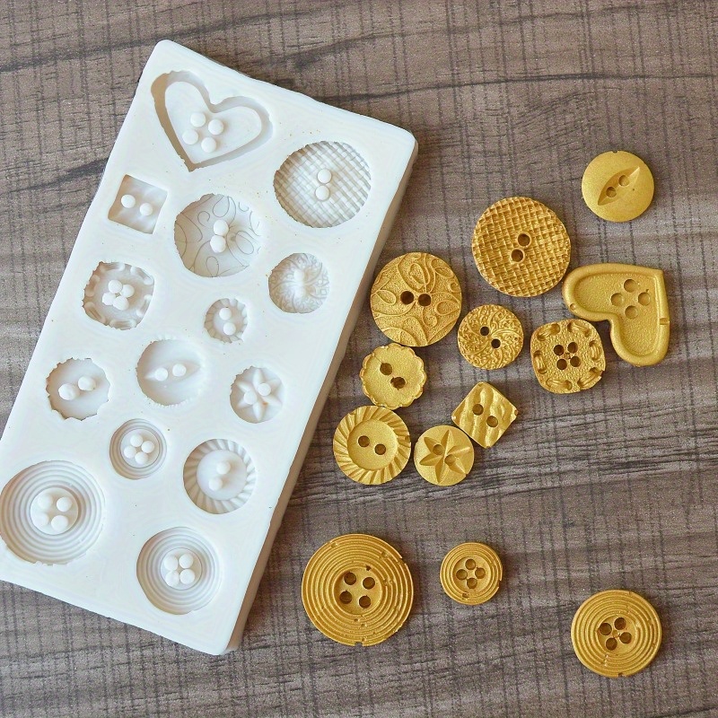 Buttons Shape Silicone Mold Si - Soap Making Designs のレビューと価格