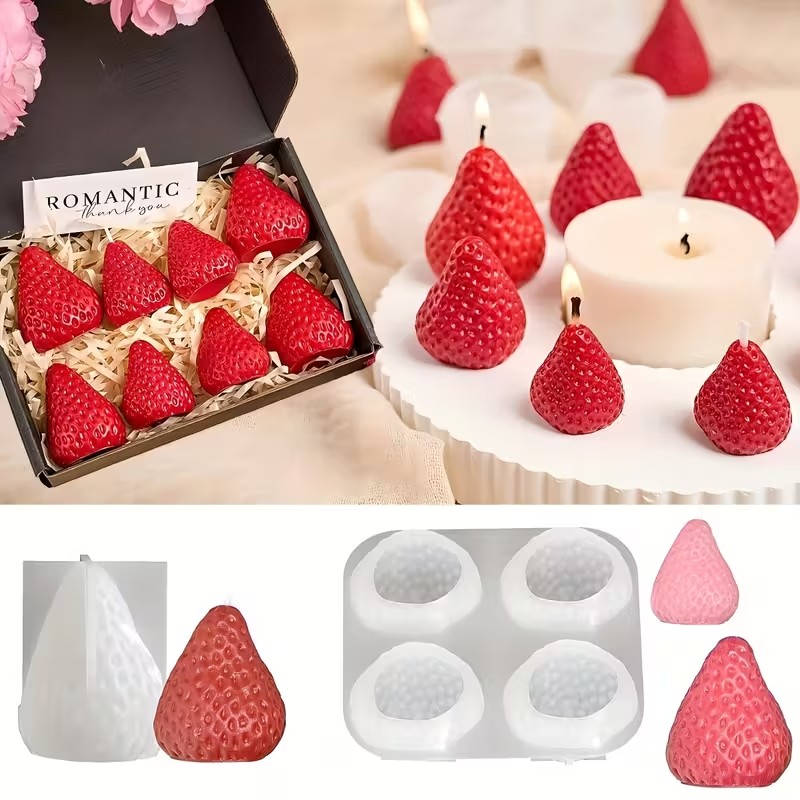 Strawberry Silicone Candle Mol - Soap Making Designs のレビューと価格