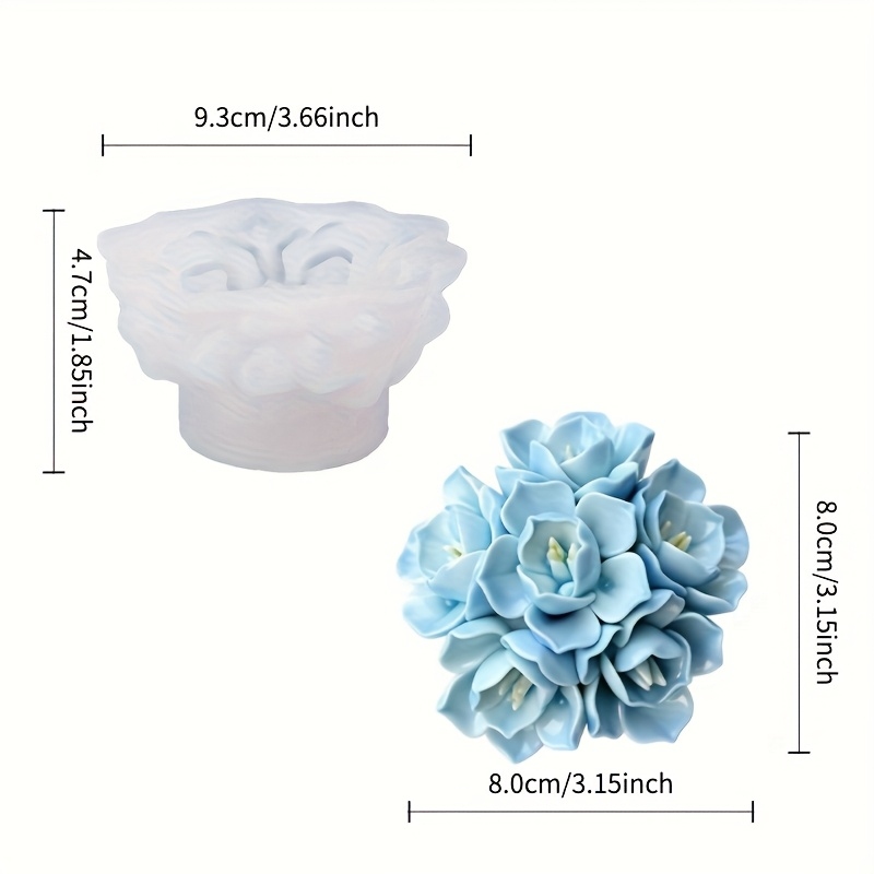1 Hydrangea Candle Silicone Mo - Soap Making Silicone Molds のレビューと価格