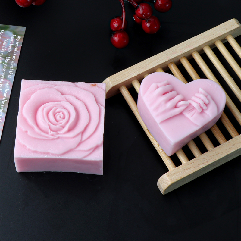 Heart Shaped Rose Silicone Soa - Soap Making Gifts のレビューと価格