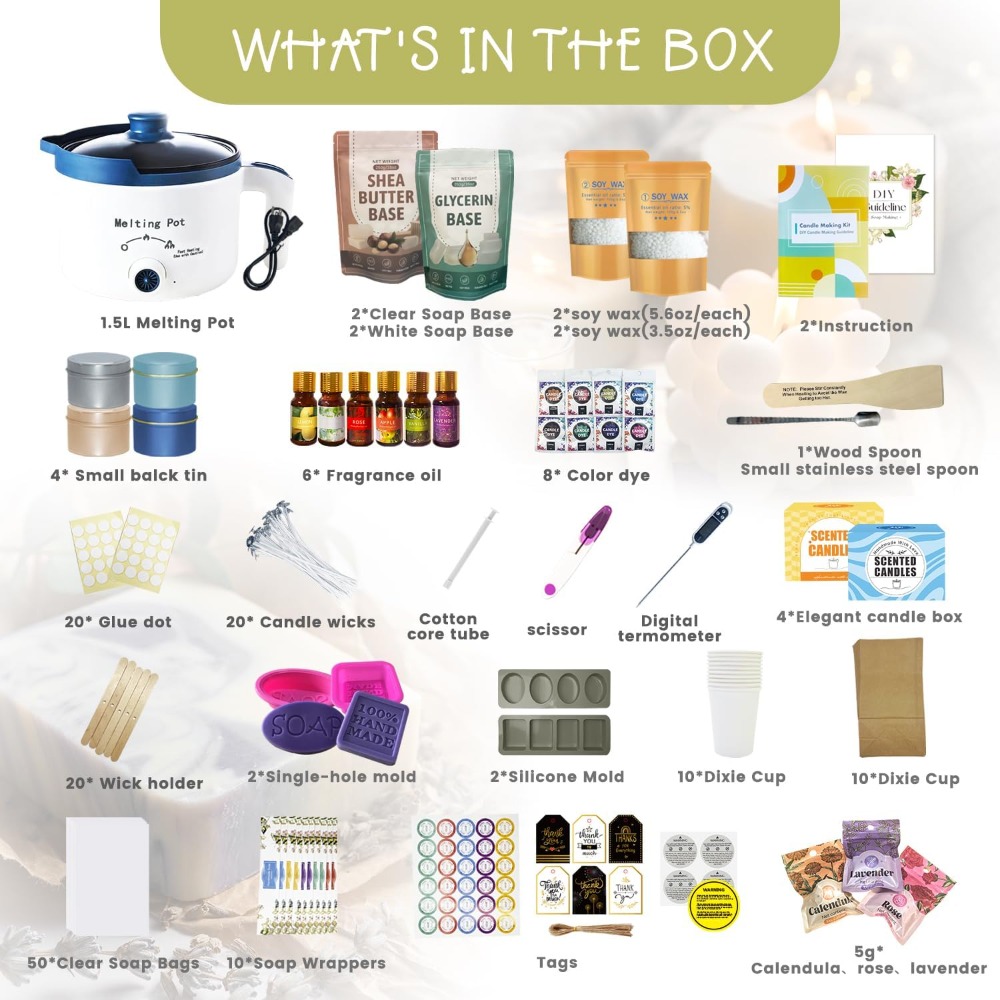 2-in-1 Candle & Soap Making Ki - Soap Making Pot のレビューと価格
