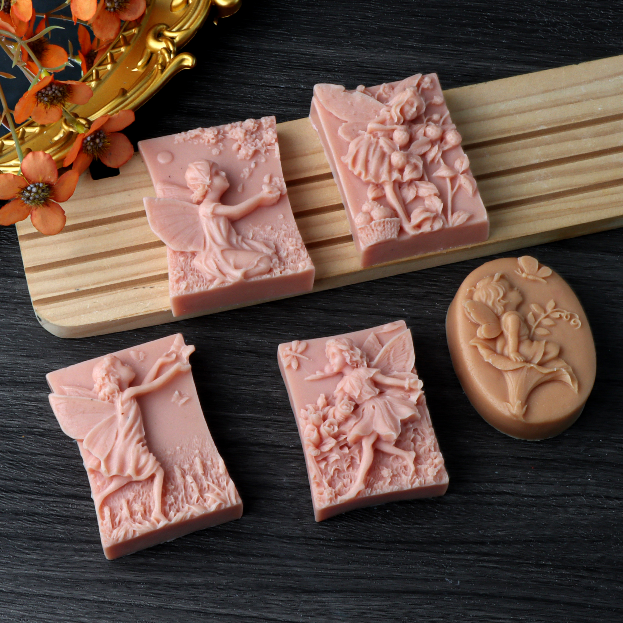 Flower Fairy Silicone Soap Mol - Soap Making Gifts のレビューと価格
