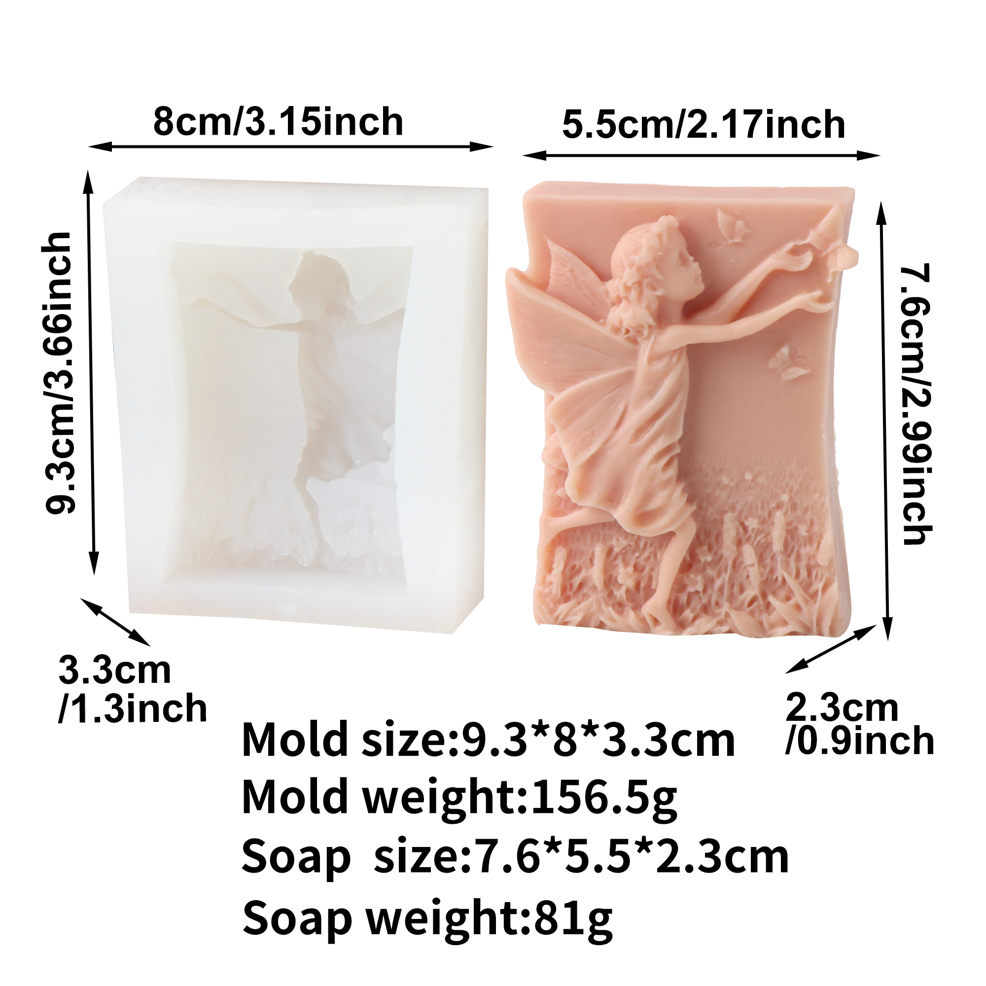 Flower Fairy Silicone Soap Mol - Soap Making Gifts のレビューと価格