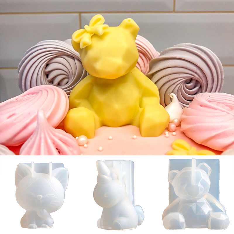 3D Stereo Bear Silicone Mold D - Soap Making At Home のレビューと価格