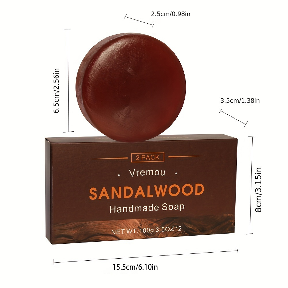 Sandalwood Soap - 2 Pack, Agar - Soap Making Olive Oil のレビューと価格