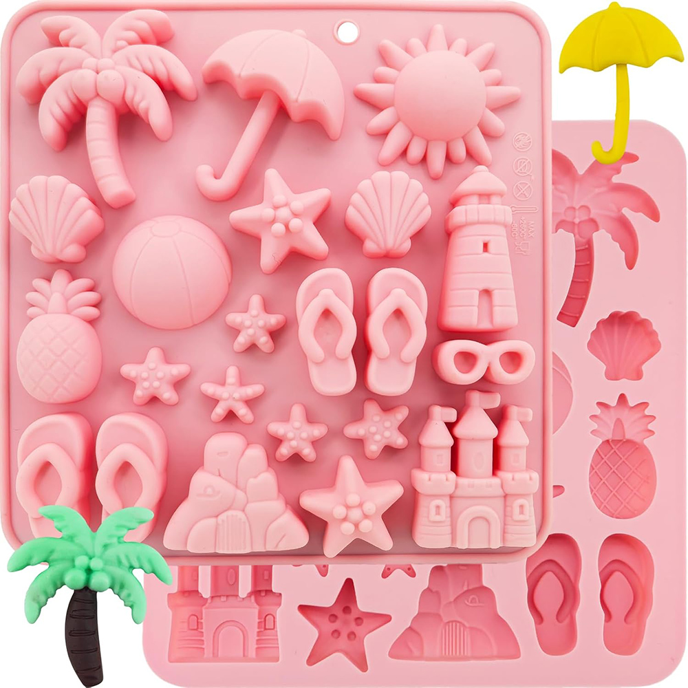 Summer Beach Theme Silicone Mo - Soap Making Designs のレビューと価格