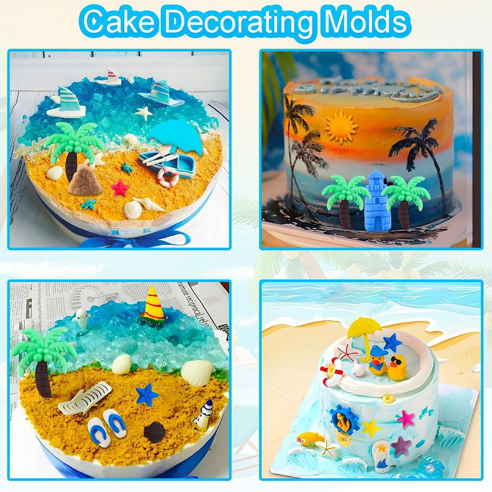 Summer Beach Theme Silicone Mo - Soap Making Designs のレビューと価格