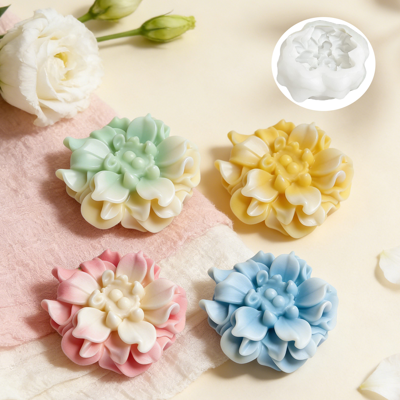 Silicone Mold Flower Shape 3D  - Soap Making Hobby のレビューと価格