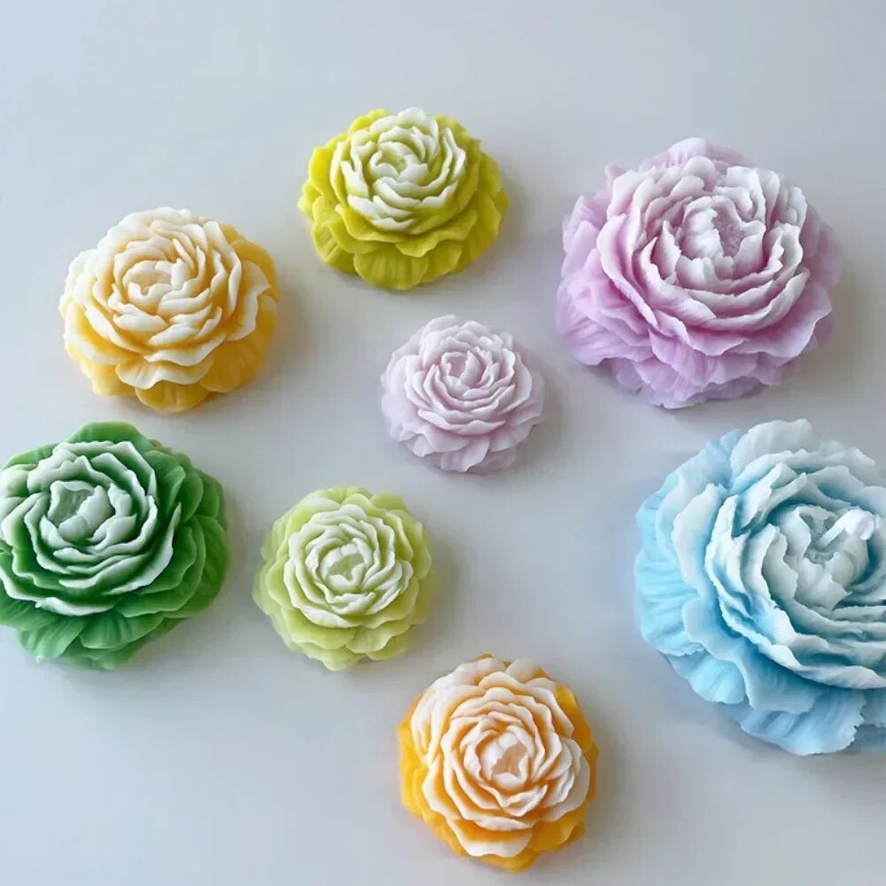 3D Peony Candle Silicone Mold  - Soap Making Business のレビューと価格