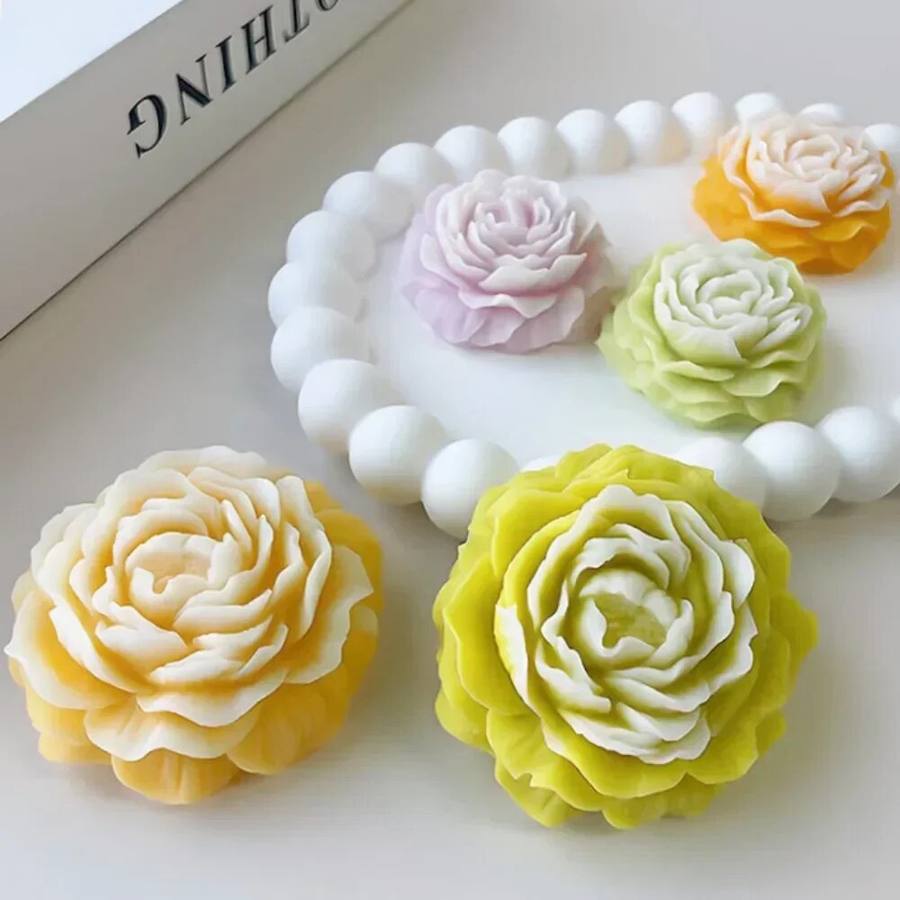 3D Peony Candle Silicone Mold  - Soap Making Business のレビューと価格