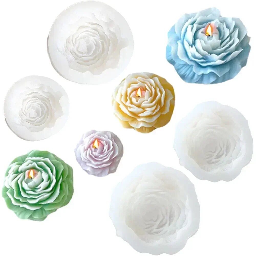3D Peony Candle Silicone Mold  - Soap Making Business のレビューと価格