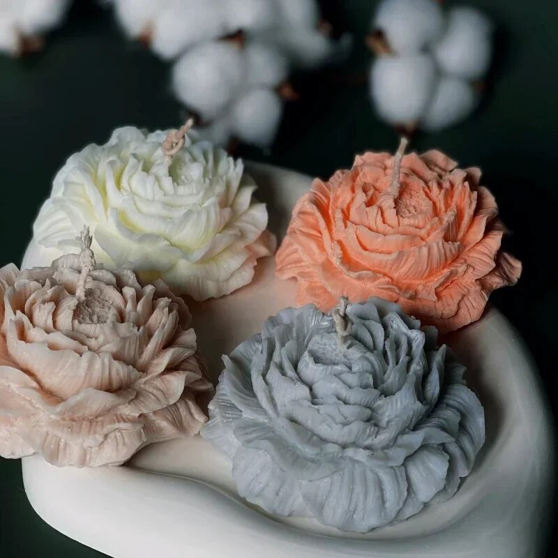 3D Peony Candle Silicone Mold  - Soap Making Business のレビューと価格