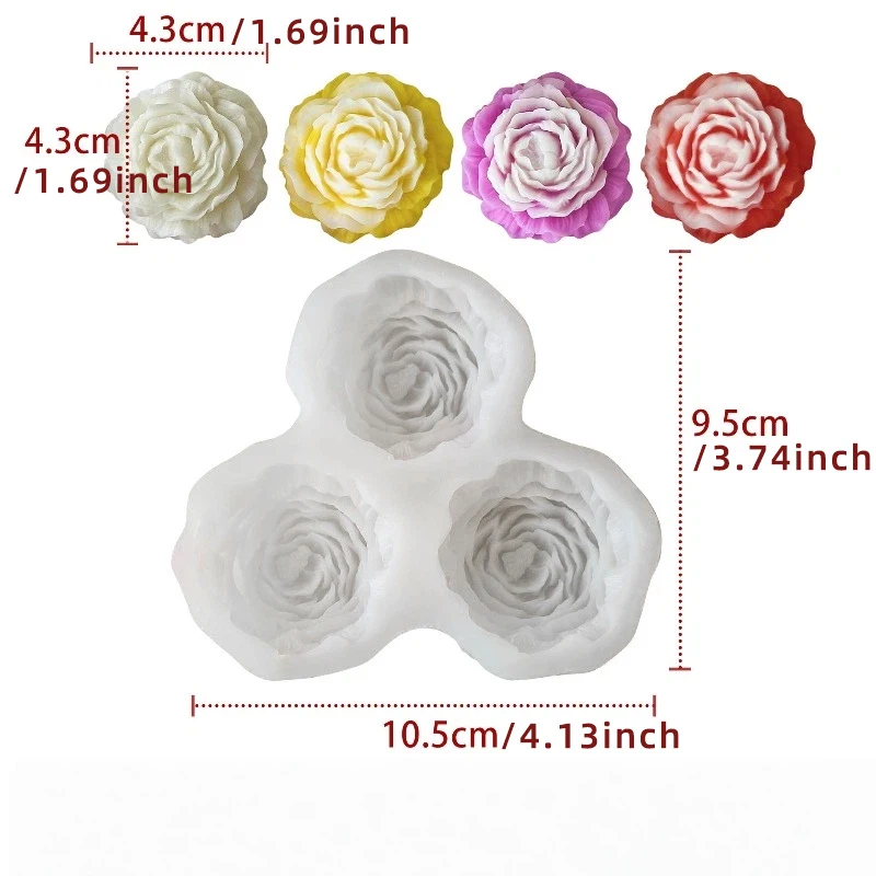 Peony Flower Candle Silicone M - Soap Making Designs のレビューと価格